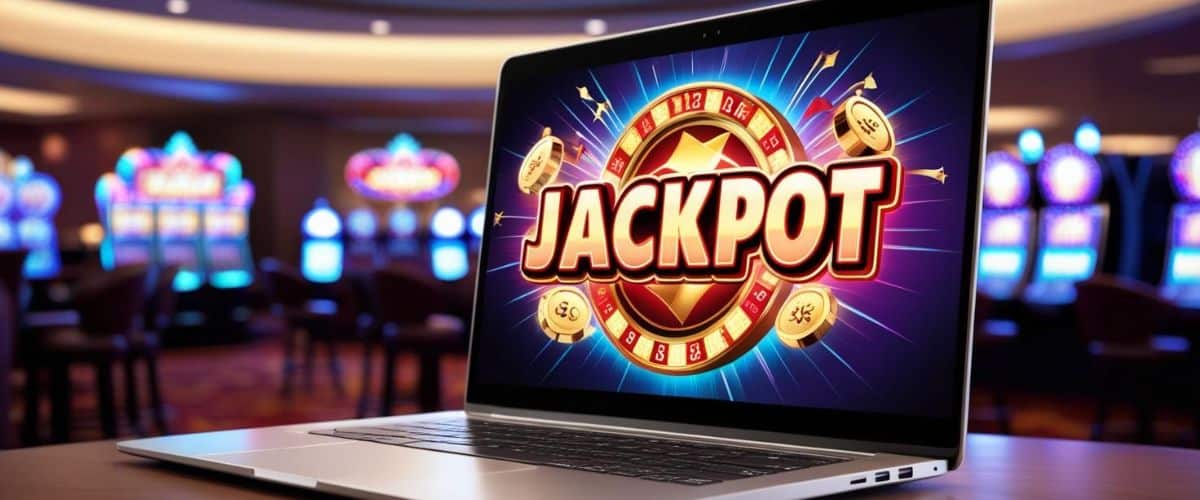 Laptop avec jackpot de casino