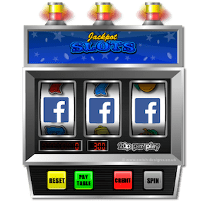 Slots machine with Facebook jackpot